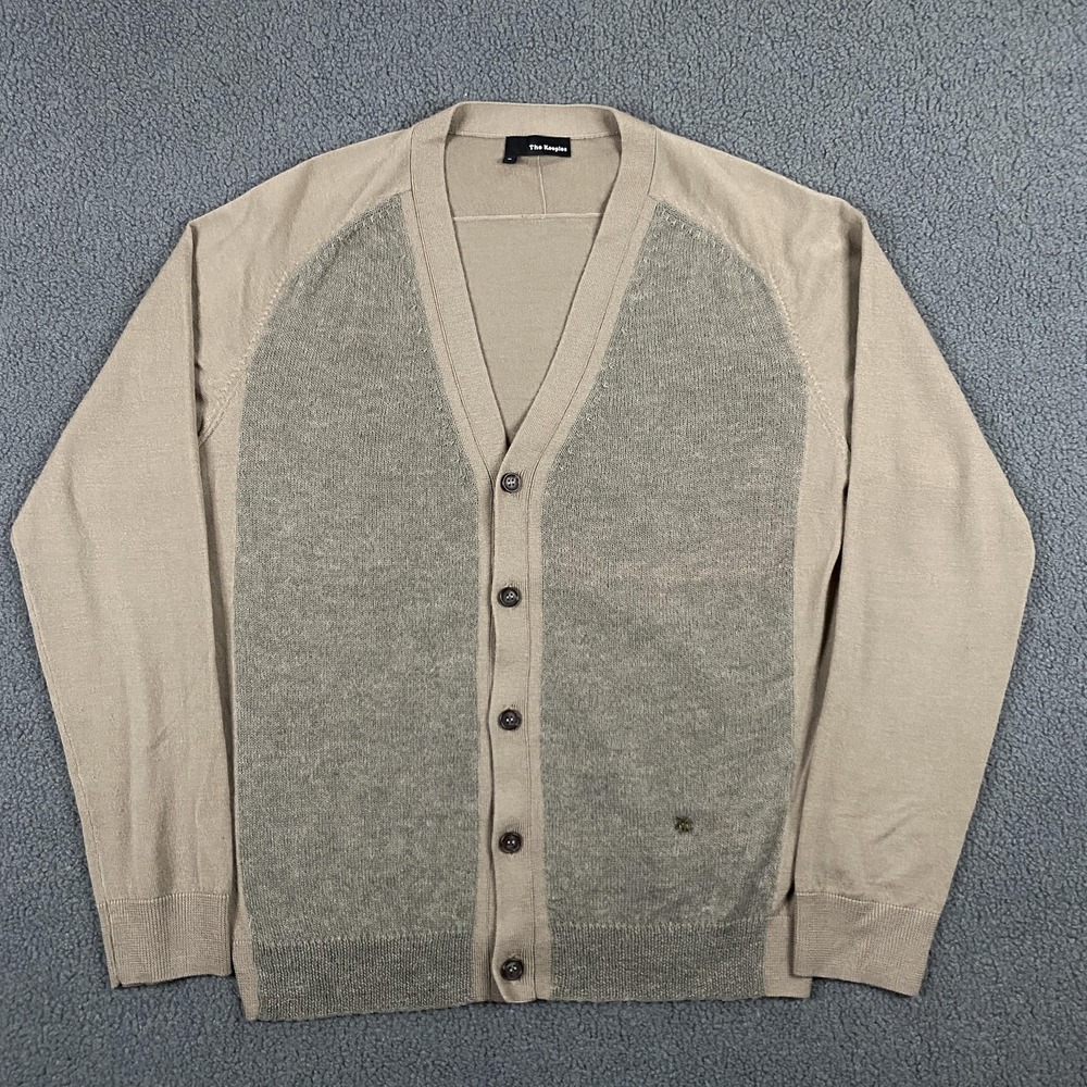 The Kooples Cardigan Sweater Mens Medium Knit Lightweight Wool Alpaca Rockabilly